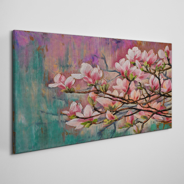 Obraz Canvas Kwiaty magnolii na tle wiosny