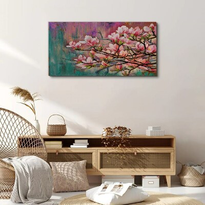 Obraz Canvas Kwiaty magnolii na tle wiosny