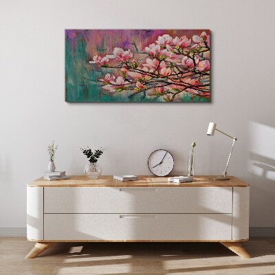 Obraz Canvas Kwiaty magnolii na tle wiosny