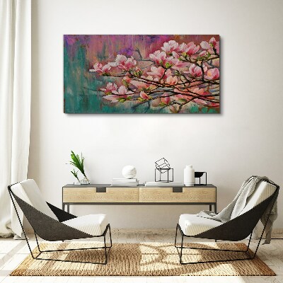 Obraz Canvas Kwiaty magnolii na tle wiosny