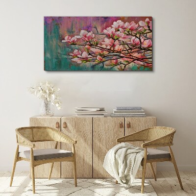 Obraz Canvas Kwiaty magnolii na tle wiosny