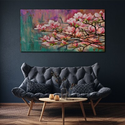 Obraz Canvas Kwiaty magnolii na tle wiosny
