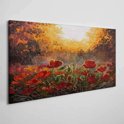 Obraz Canvas Złote maki w świetle poranka