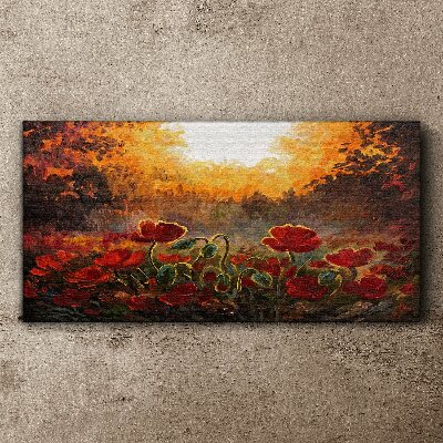 Obraz Canvas Złote maki w świetle poranka