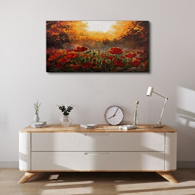 Obraz Canvas Złote maki w świetle poranka