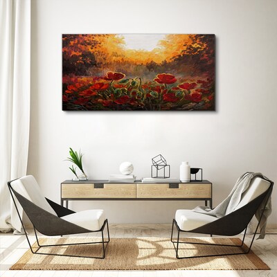 Obraz Canvas Złote maki w świetle poranka