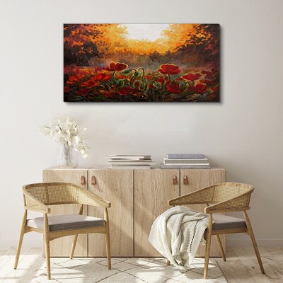 Obraz Canvas Złote maki w świetle poranka