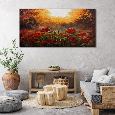 Obraz Canvas Złote maki w świetle poranka