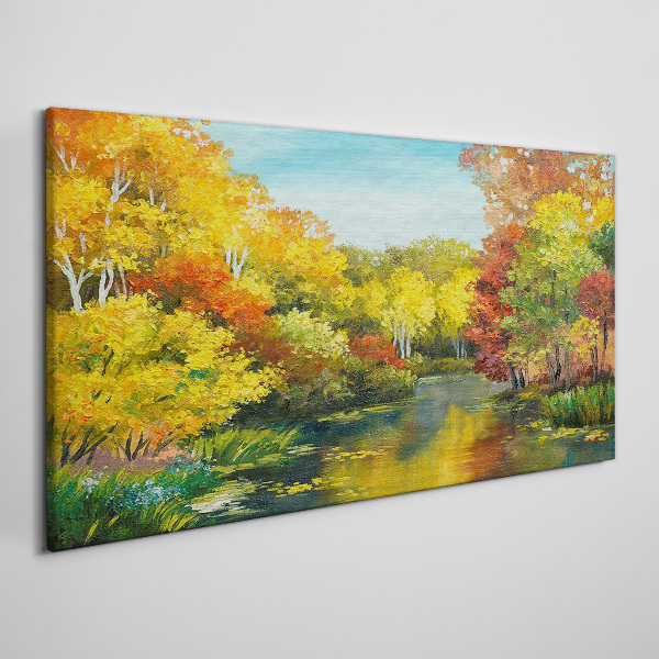 Obraz Canvas Złota jesień nad jeziorem