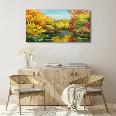 Obraz Canvas Złota jesień nad jeziorem