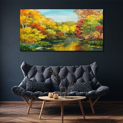 Obraz Canvas Złota jesień nad jeziorem