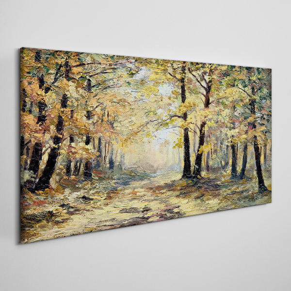 Obraz Canvas Złoty las w jesiennej aurze