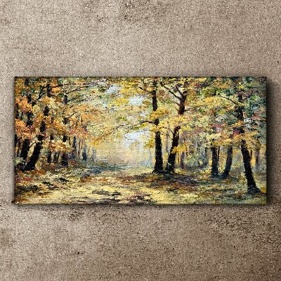 Obraz Canvas Złoty las w jesiennej aurze
