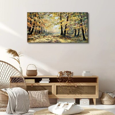 Obraz Canvas Złoty las w jesiennej aurze