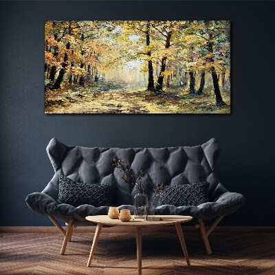 Obraz Canvas Złoty las w jesiennej aurze