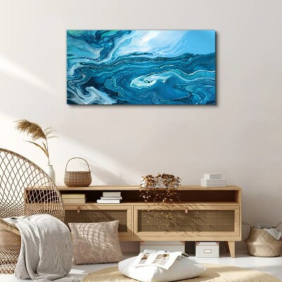 Obraz Canvas Oceaniczne fale w niebieskich odcieniach