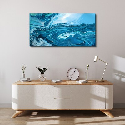 Obraz Canvas Oceaniczne fale w niebieskich odcieniach