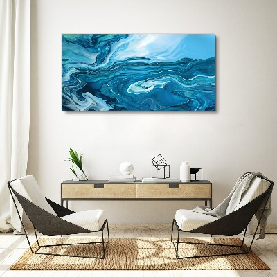 Obraz Canvas Oceaniczne fale w niebieskich odcieniach