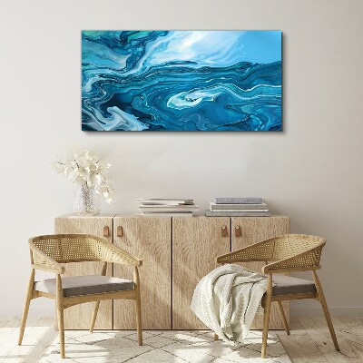 Obraz Canvas Oceaniczne fale w niebieskich odcieniach
