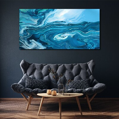 Obraz Canvas Oceaniczne fale w niebieskich odcieniach