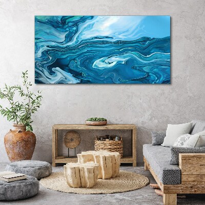 Obraz Canvas Oceaniczne fale w niebieskich odcieniach