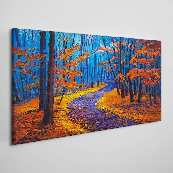 Obraz Canvas Jesienna aleja w kolorach zachodu