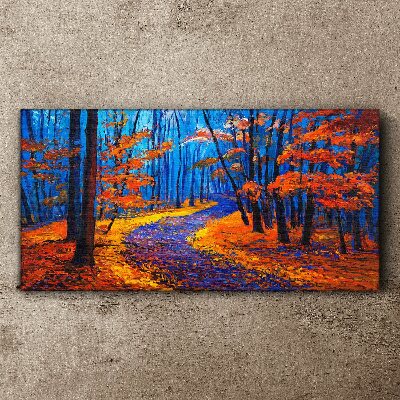 Obraz Canvas Jesienna aleja w kolorach zachodu