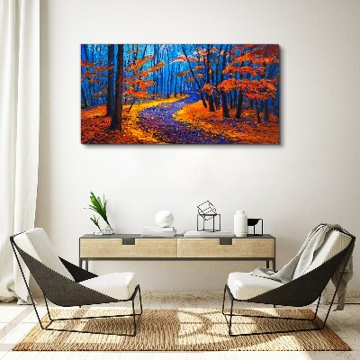 Obraz Canvas Jesienna aleja w kolorach zachodu