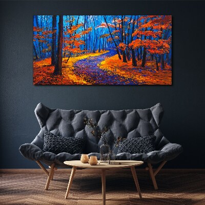 Obraz Canvas Jesienna aleja w kolorach zachodu