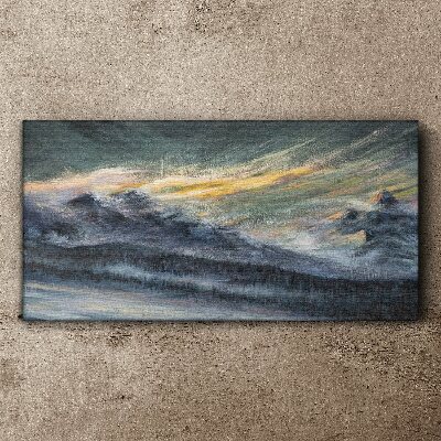 Obraz Canvas Górski krajobraz o zmierzchu
