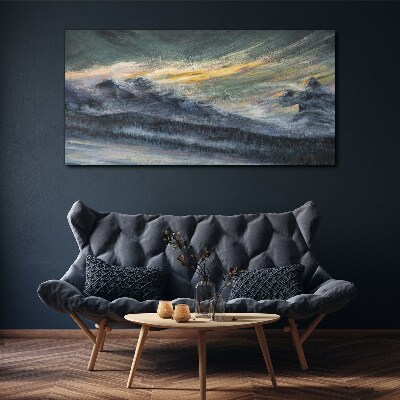 Obraz Canvas Górski krajobraz o zmierzchu
