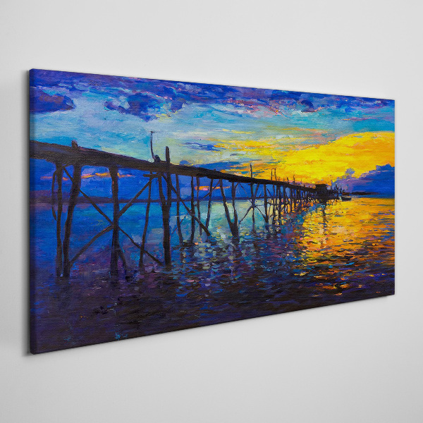 Obraz Canvas Zachód słońca nad molo