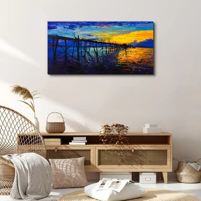 Obraz Canvas Abstrakcja Molo Zachód słońca