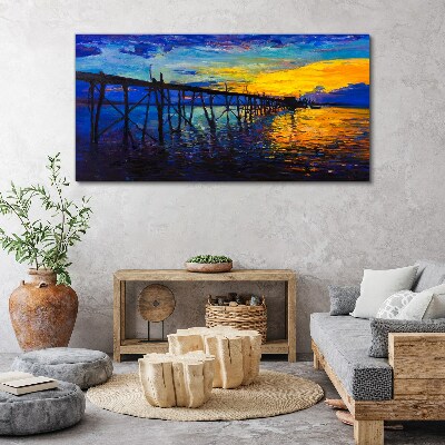 Obraz Canvas Zachód słońca nad molo