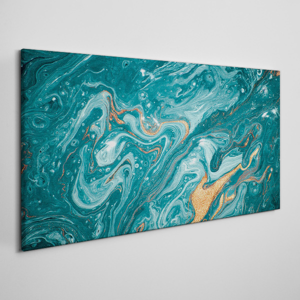 Obraz Canvas Oceaniczne fale z miedzianymi akcentami
