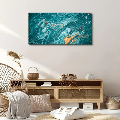 Obraz Canvas Oceaniczne fale z miedzianymi akcentami