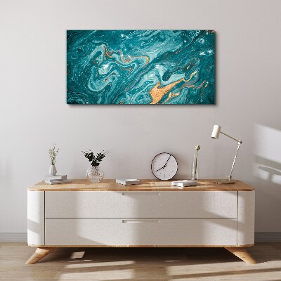 Obraz Canvas Oceaniczne fale z miedzianymi akcentami