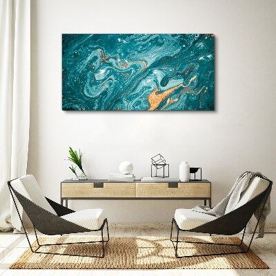 Obraz Canvas Oceaniczne fale z miedzianymi akcentami