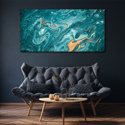 Obraz Canvas Oceaniczne fale z miedzianymi akcentami
