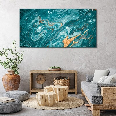 Obraz Canvas Oceaniczne fale z miedzianymi akcentami