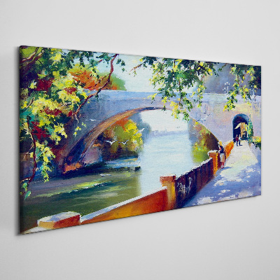 Obraz Canvas Most w słonecznym parku
