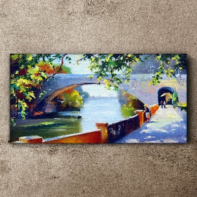 Obraz Canvas Most w słonecznym parku
