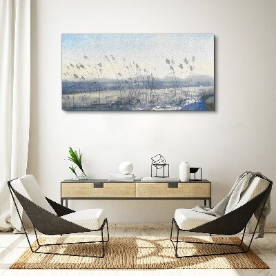 Obraz Canvas Spokojny pejzaż z trawami