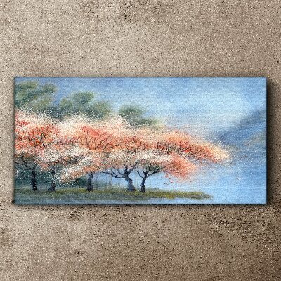 Obraz Canvas Wiosenne drzewa w pastelowych barwach