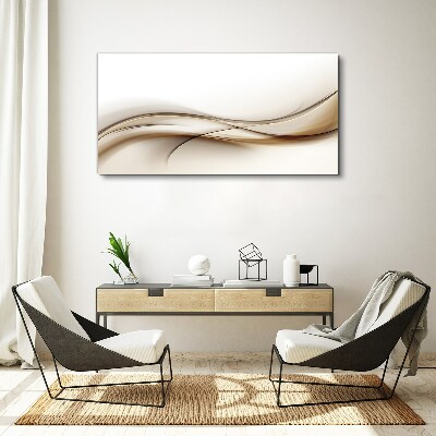 Obraz Canvas Delikatne fale w odcieniach beżu