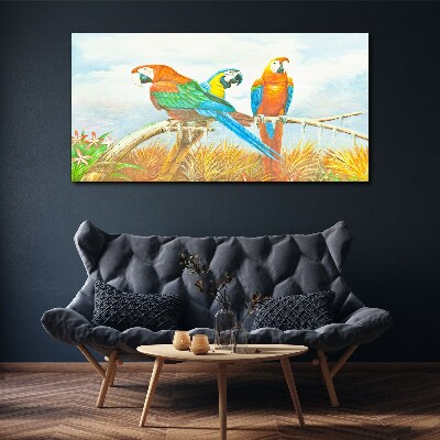 Obraz na Płótnie Zwierzę Ptaki Papuga Chmury
