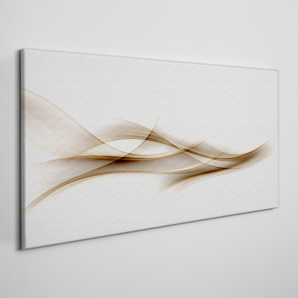 Obraz Canvas Złote fale na białym tle
