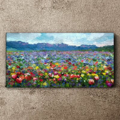 Obraz Canvas Kwiatowy pejzaż w pastelowych barwach
