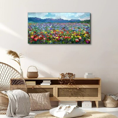 Obraz Canvas Kwiatowy pejzaż w pastelowych barwach