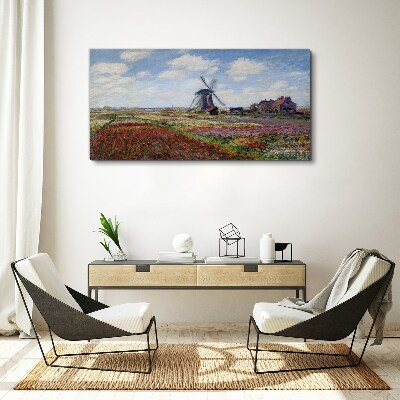 Obraz Canvas Krajobraz z wiatrakiem